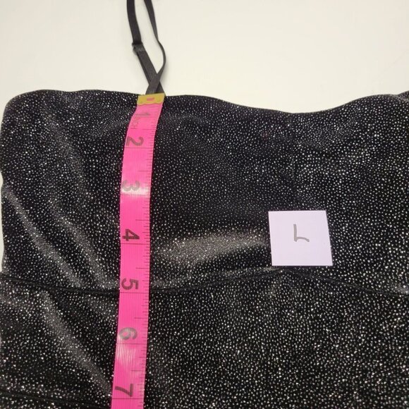 Sparkly Strapless Glitter Black Mini Dress Various Sizes S M L - Picture 15 of 16